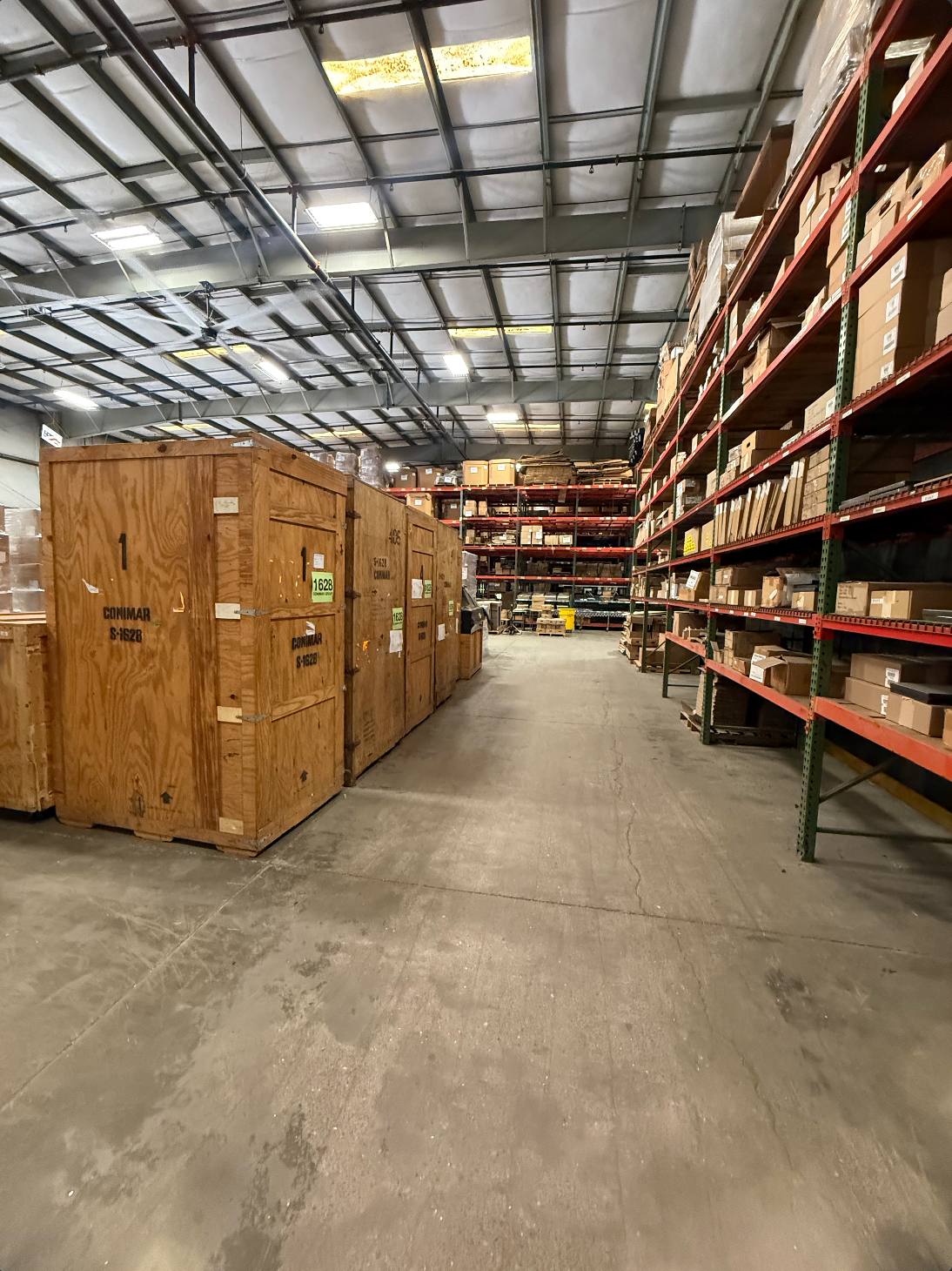 Warehouse interior — high-bay racking