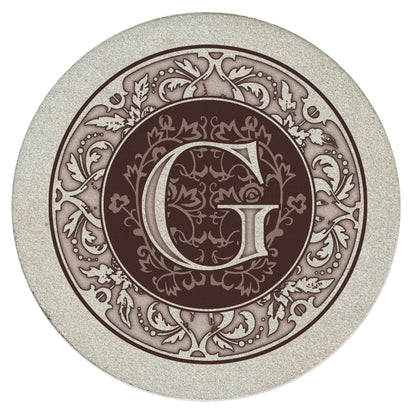 Thirstystone 4 Pack Monogram Natural Sandstone Coasters 4" Diameter