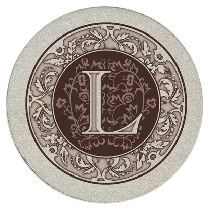 Thirstystone 4 Pack Monogram Natural Sandstone Coasters 4" Diameter