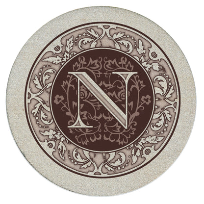 Thirstystone 4 Pack Monogram Natural Sandstone Coasters 4" Diameter