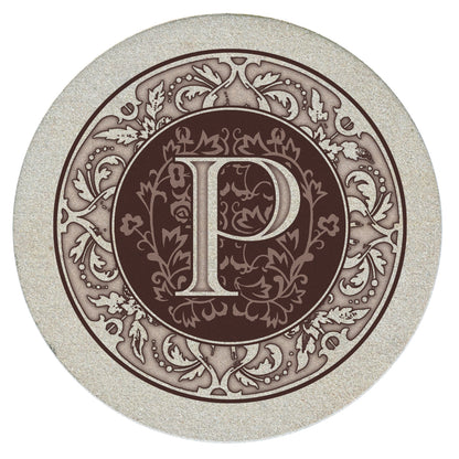 Thirstystone 4 Pack Monogram Natural Sandstone Coasters 4" Diameter