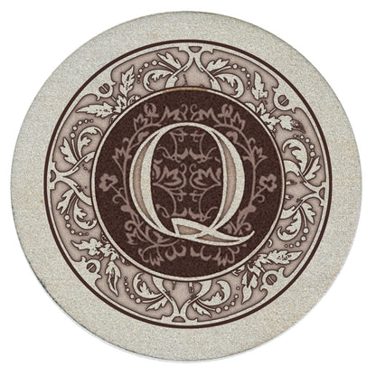 Thirstystone 4 Pack Monogram Natural Sandstone Coasters 4" Diameter
