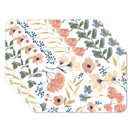 CounterArt Meadow 4 Pack Reversible Easy Care Flexible Placemats Made in the USA