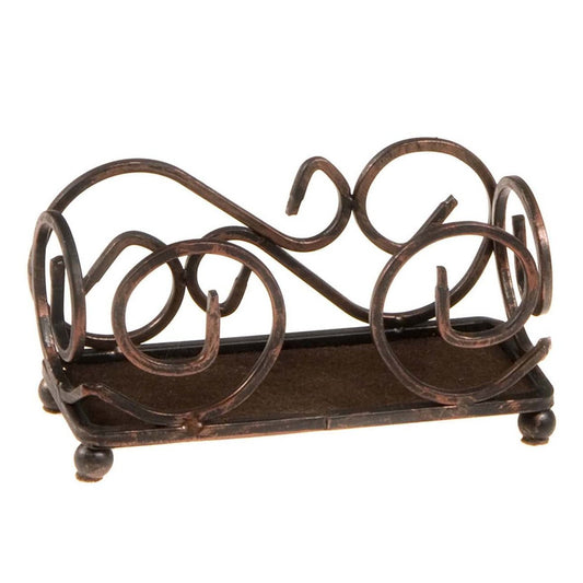Thirstystone Bronze Colored Iron Coaster Holder with Ball Feet Holds 4-4" Round or Square Coasters