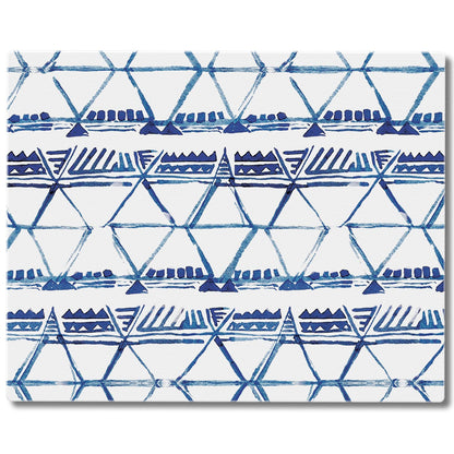 CounterArt Open Triangles 3mm Tempered Glass Cutting Board 15” x 12” Manufactured in the USA