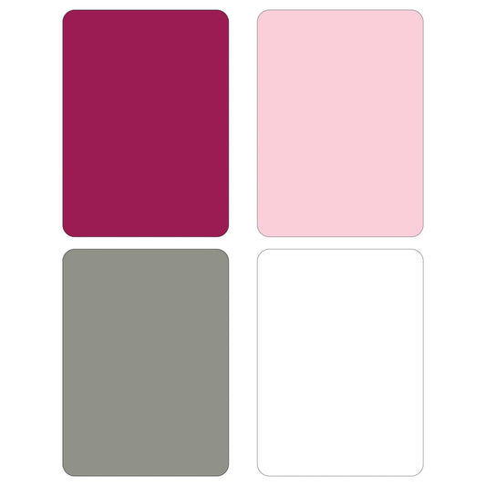 Cut N’ Funnel Rosewater 4 Pack Thick Multicolor Plastic Cutting Board Mats Made in the USA BPA & PVC Free Plastic Mat Measures 10” x 8”