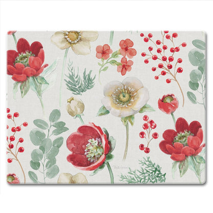 CounterArt Floral Traditions 3mm Tempered Glass Cutting Board 10” x 8” Manufactured in the USA