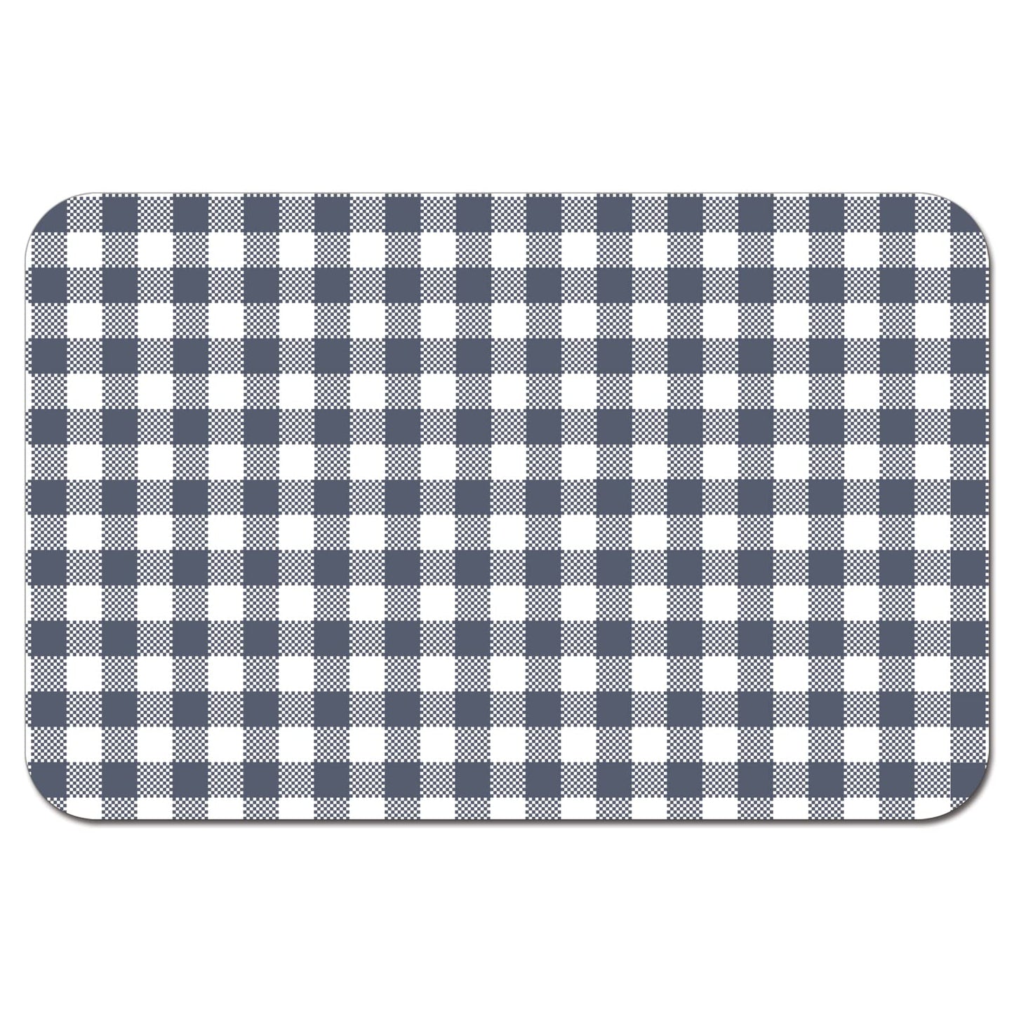 CounterArt Checkered Easy Care Waterproof Pet Feeding Mat 17.13” x 11.25” Made in The USA of BPA Free Plastic, Safe for Pets, Protects Floors from Scratches Stains & Spills