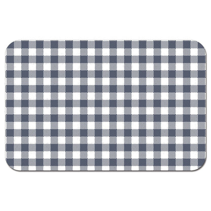 CounterArt Checkered Easy Care Waterproof Pet Feeding Mat 17.13” x 11.25” Made in The USA of BPA Free Plastic, Safe for Pets, Protects Floors from Scratches Stains & Spills