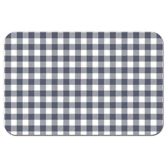 CounterArt Checkered Easy Care Waterproof Pet Feeding Mat 17.13” x 11.25” Made in The USA of BPA Free Plastic, Safe for Pets, Protects Floors from Scratches Stains & Spills