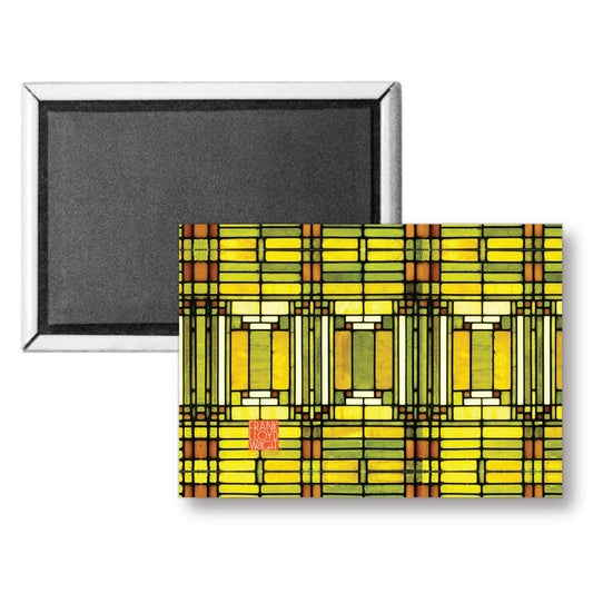 Oak Park Skylight Decorative Magnet Architectural Design by FLW Manufactured in The USA 3.5” x 2.5”
