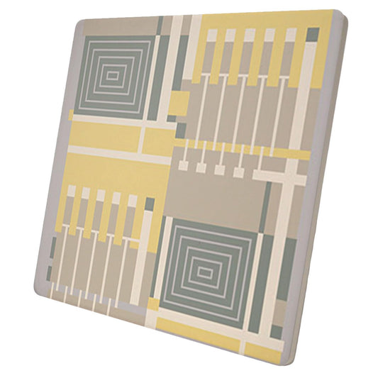 Frank Lloyd Wright's Taliesin Line IV Design on 8" Square Stone Trivet Manufactured in The USA Heat Tolerant Easily Wipes Clean