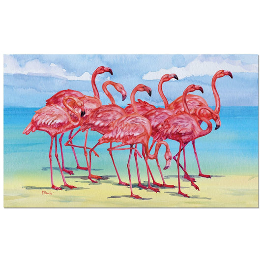 Counterart Flamingo Horizons Indoor/Outdoor Entryway Floor Mat Manufactured in the USA 29.5" by 17.75"