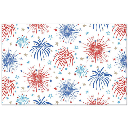 CounterArt Star Spangled 24 Premium Paper Placemats in Resealable Storage Bag Made in The USA