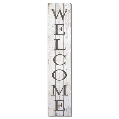 Highland Home "Welcome" Vertical Decorative Indoor/Outdoor Pallet Wood Sign 36" by 7.5" Made in the USA