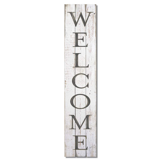 Highland Home "Welcome" Vertical Decorative Indoor/Outdoor Pallet Wood Sign 36" by 7.5" Made in the USA