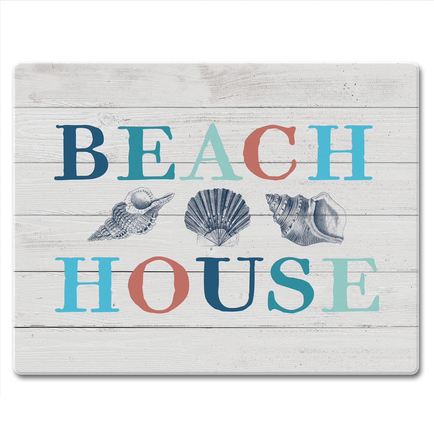CounterArt Beach House 3mm Tempered Glass Cutting Board 10” x 8” Manufactured in the USA