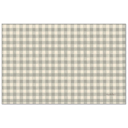 CounterArt Fall Gingham 24 Premium Paper Placemats in Resealable Storage Bag Made in The USA Recyclable Table Decoration for Parties, Celebrations, and Holidays