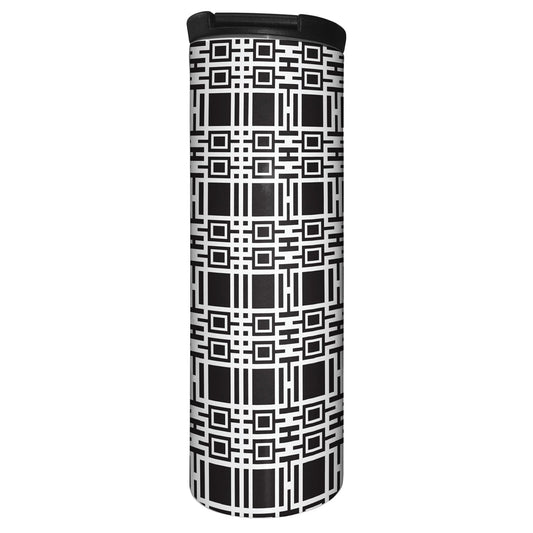 Highland Home Midway Gardens Wall Pattern Design by Frank Lloyd Wright on 17 Ounce Double Wall Insulated Stainless Steel Tumbler Manufactured in the USA