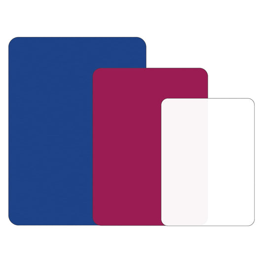 Cut N’ Funnel Patriotic 3 Pack Thick Multicolor Multi-Size Plastic Cutting Board Mats Made in the USA BPA & PVC Free Plastic