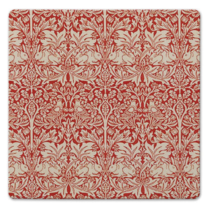 Thirstystone Brother Rabbit Decorative Heat Tolerant Stone Trivet with Non-Skid Cork Backing 8” Square Artistic, Durable, Easily Wipes Clean