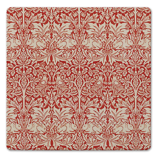 Thirstystone Brother Rabbit Decorative Heat Tolerant Stone Trivet with Non-Skid Cork Backing 8” Square Artistic, Durable, Easily Wipes Clean