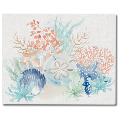 CounterArt Seaside 3mm Tempered Glass Cutting Board 12" x 15" Manufactured in the USA