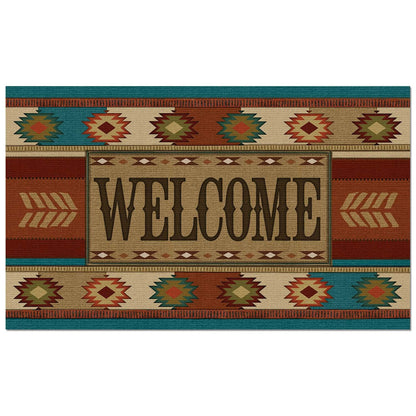 Counterart Southwest Welcome Indoor/Outdoor Entryway Floor Mat Manufactured in the USA 29.5" by 17.75"