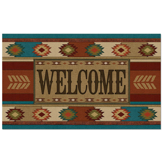 Counterart Southwest Welcome Indoor/Outdoor Entryway Floor Mat Manufactured in the USA 29.5" by 17.75"