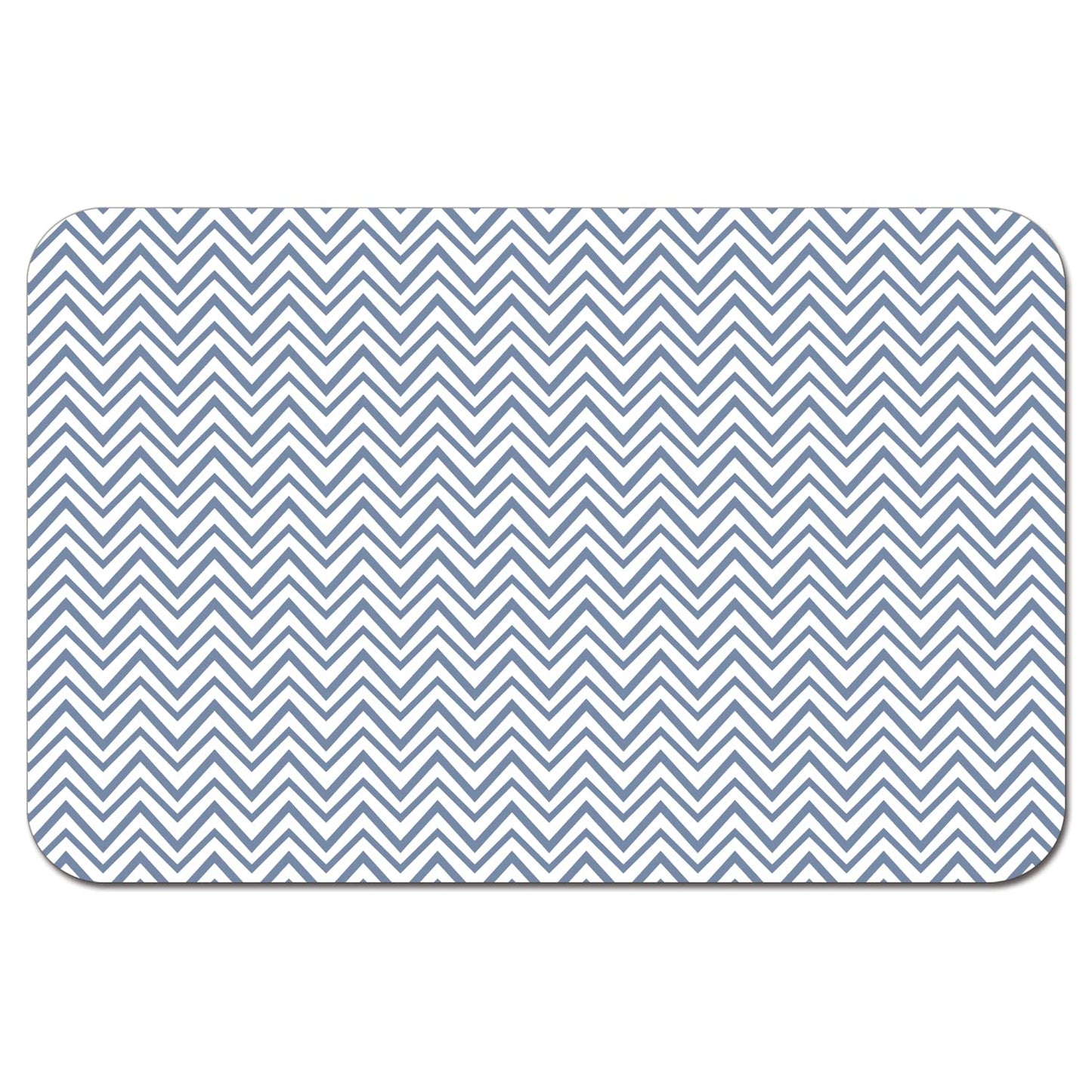 CounterArt Chevron Easy Care Waterproof Pet Feeding Mat 17.13” x 11.25” Made in The USA of BPA Free Plastic, Safe for Pets, Protects Floors from Scratches Stains & Spills