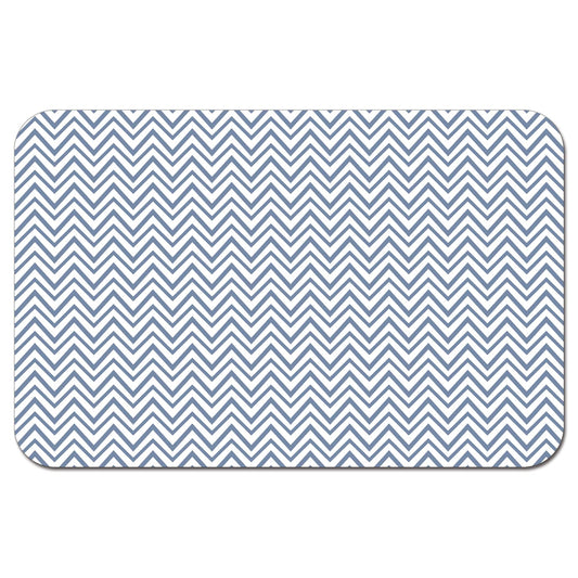 CounterArt Chevron Easy Care Waterproof Pet Feeding Mat 17.13” x 11.25” Made in The USA of BPA Free Plastic, Safe for Pets, Protects Floors from Scratches Stains & Spills