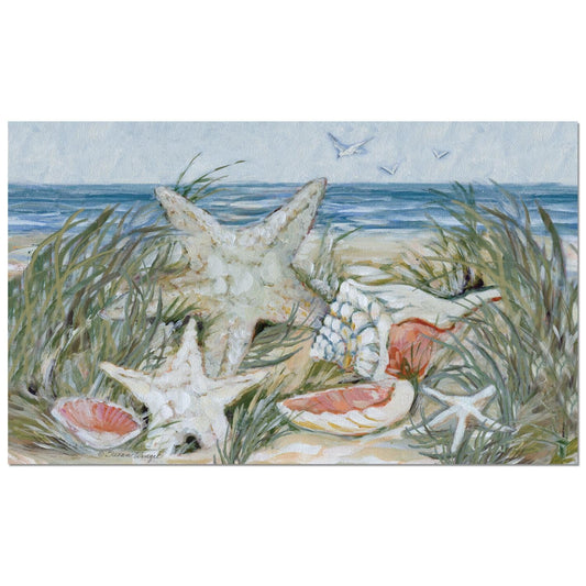 Counterart Coastal Shells Indoor/Outdoor Entryway Welcome Mat 29.5" x 17.75"