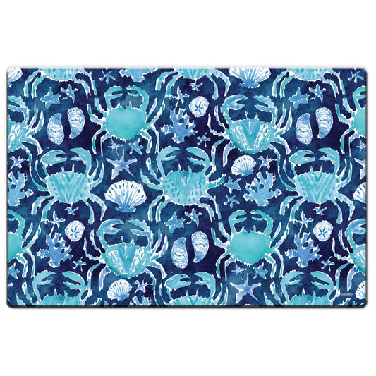 CounterArt Ocean Fantasy 30” x 20” Decorative Vinyl Comfort Floor Mat, Manufactured in The USA, Waterproof, Reduces Muscle Fatigue, Easy to Clean