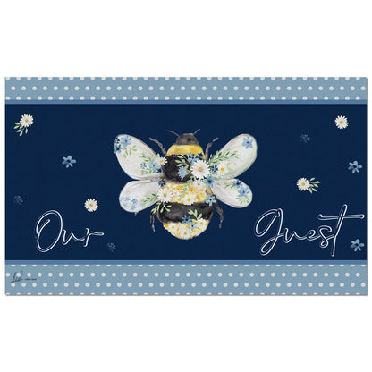 Counterart Bee Our Guest Indoor/Outdoor Entryway Floor Mat Manufactured in the USA 29.5" by 17.75"