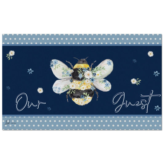 Counterart Bee Our Guest Indoor/Outdoor Entryway Floor Mat Manufactured in the USA 29.5" by 17.75"