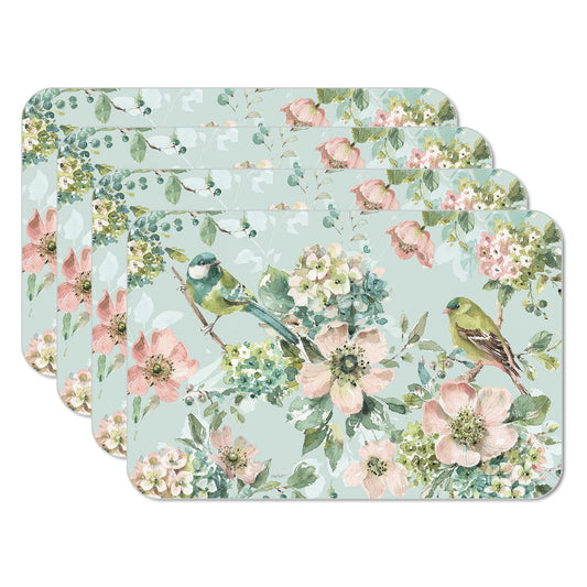 CounterArt Mint Crush 4 Pack Reversible Easy Care Flexible Placemats Made in the USA