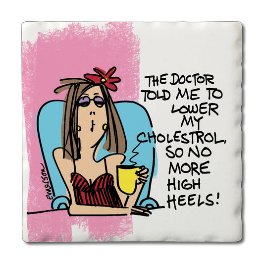 Thirstystone High Heels Single Tumbled Tile Stone Coaster Manufactured in The USA Humorous, Stylish, Single Coasters Allow You to Create Own Set