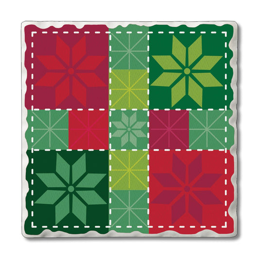 Thirstystone Quilted Snowflakes Single Tumbled Tile Coaster Manufactured in The USA Decorative, Stylish, Craft Your Own Collection
