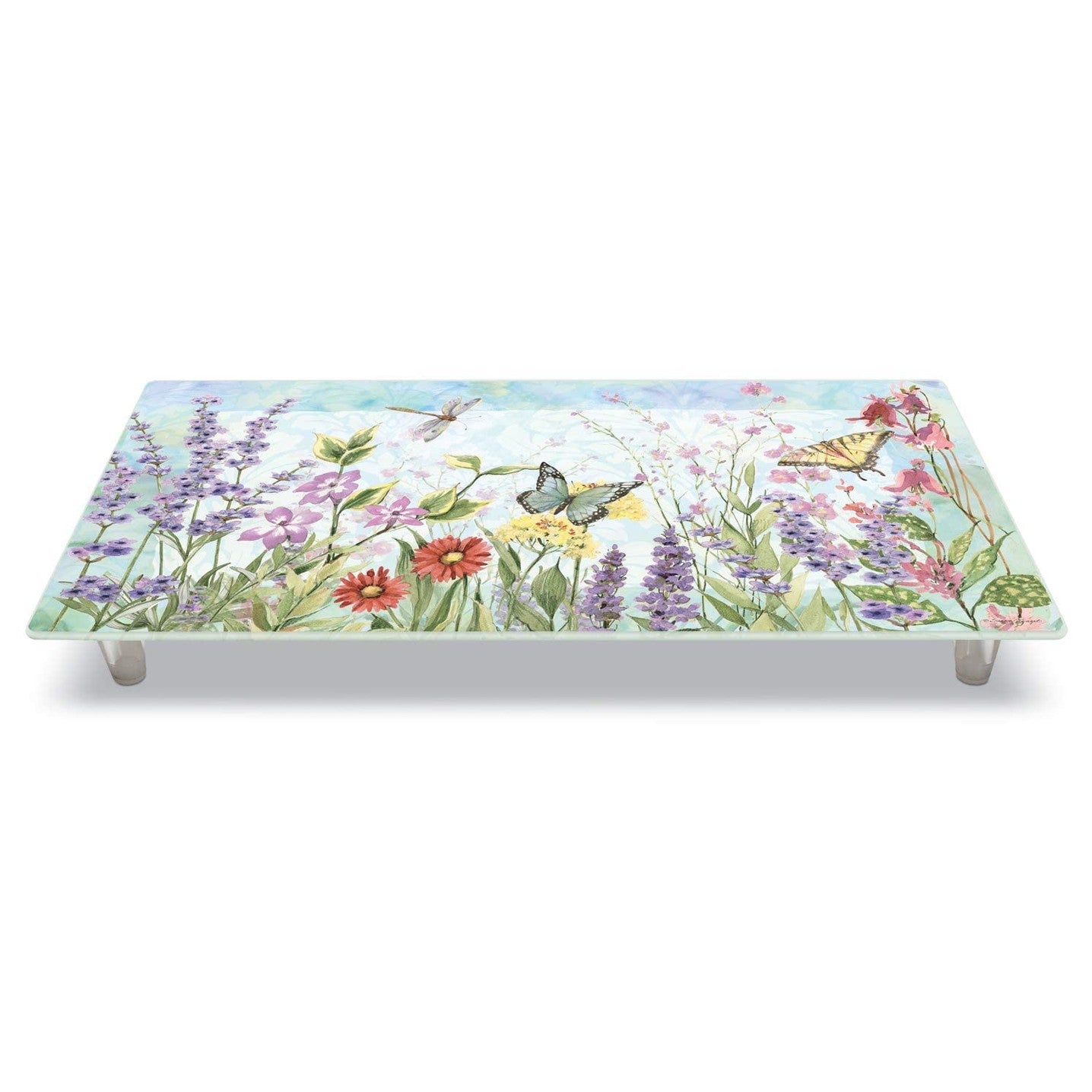 CounterArt Herb Garden 5mm Heat Tolerant Tempered Glass Cutting Board 20.5” x 11.75” Manufactured in the USA Dishwasher Safe