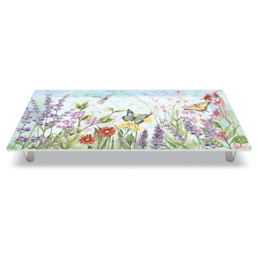 CounterArt Herb Garden 5mm Heat Tolerant Tempered Glass Cutting Board 20.5” x 11.75” Manufactured in the USA Dishwasher Safe