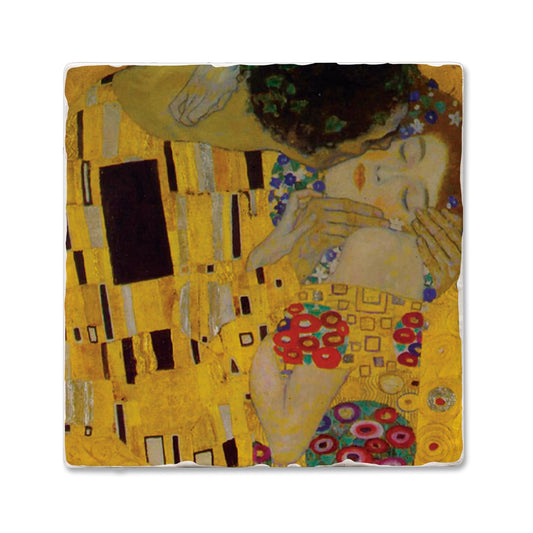 Thirstystone The Kiss 4 Pack Tumbled Tile Stone Coasters 4" Square Manufactured in the USA