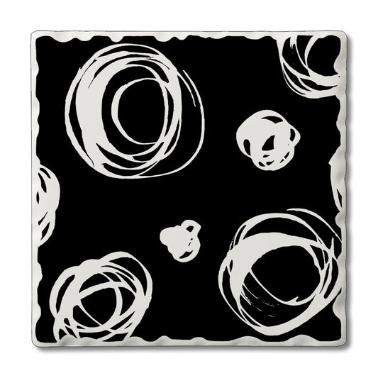 Thirstystone Circles Single Tumbled Tile Stone Coaster with Protective Cork Backing Manufactured in The USA 4" Square, Colorful, Artistic, Easily Wipes Clean