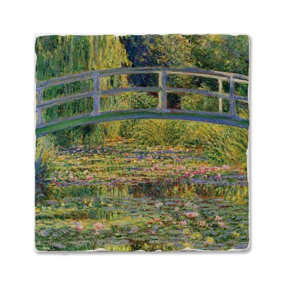Thirstystone Footbridge 4 Pack Tumbled Tile Stone Coasters 4" Square Manufactured in the USA