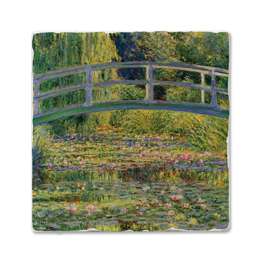 Thirstystone Footbridge 4 Pack Tumbled Tile Stone Coasters 4" Square Manufactured in the USA