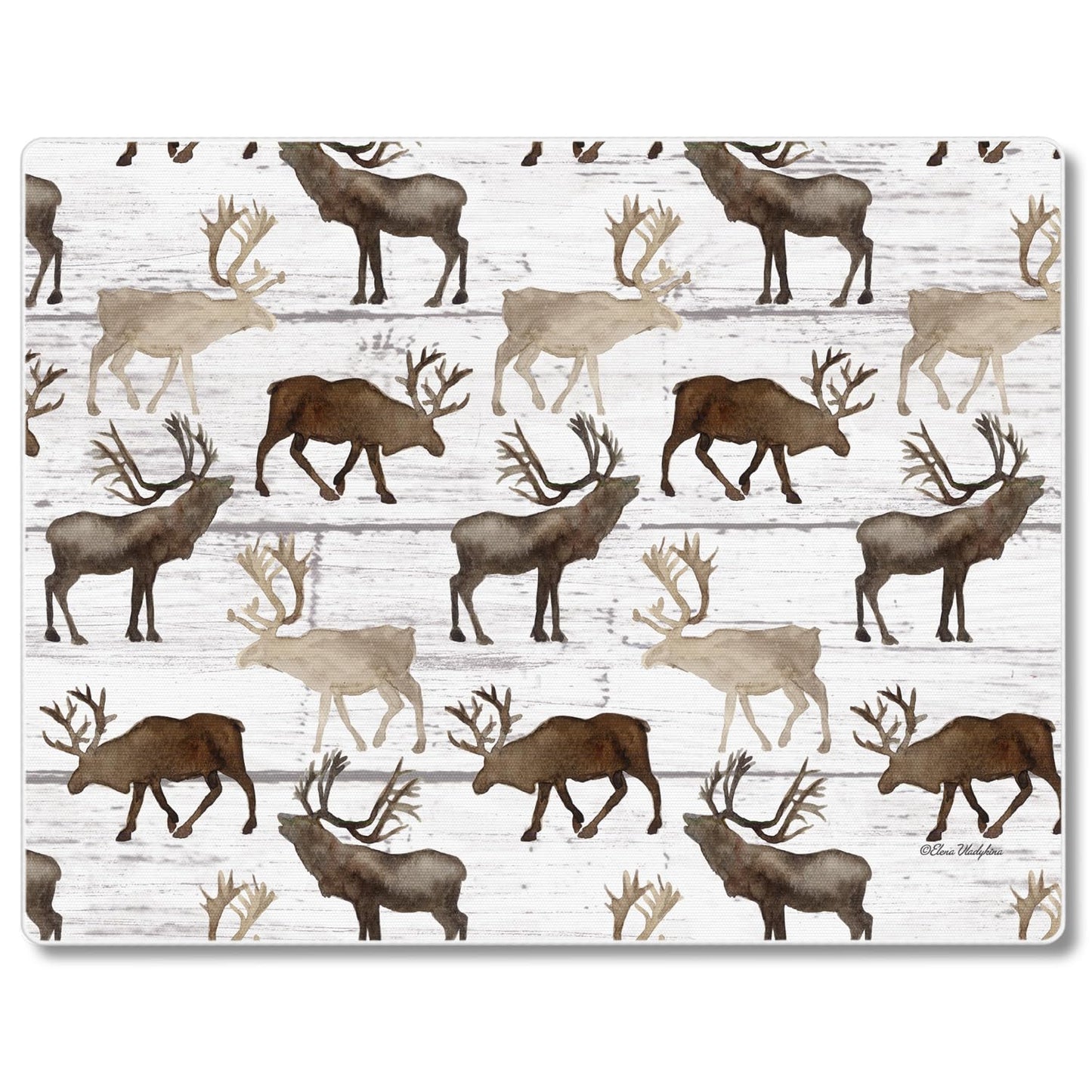 CounterArt Deer Pattern 3mm Tempered Glass Cutting Board 10” x 8” Manufactured in the USA