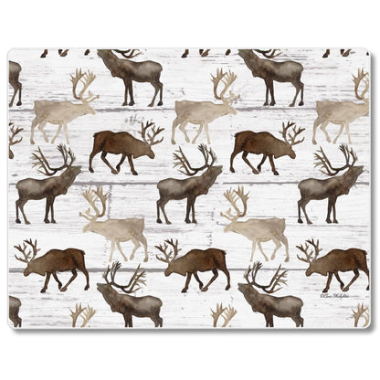 CounterArt Deer Pattern 3mm Tempered Glass Cutting Board 10” x 8” Manufactured in the USA