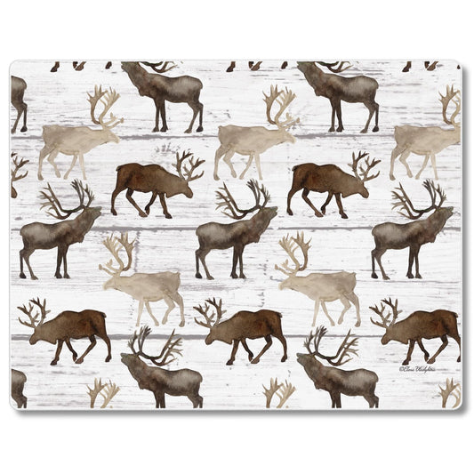 CounterArt Deer Pattern 3mm Tempered Glass Cutting Board 10” x 8” Manufactured in the USA