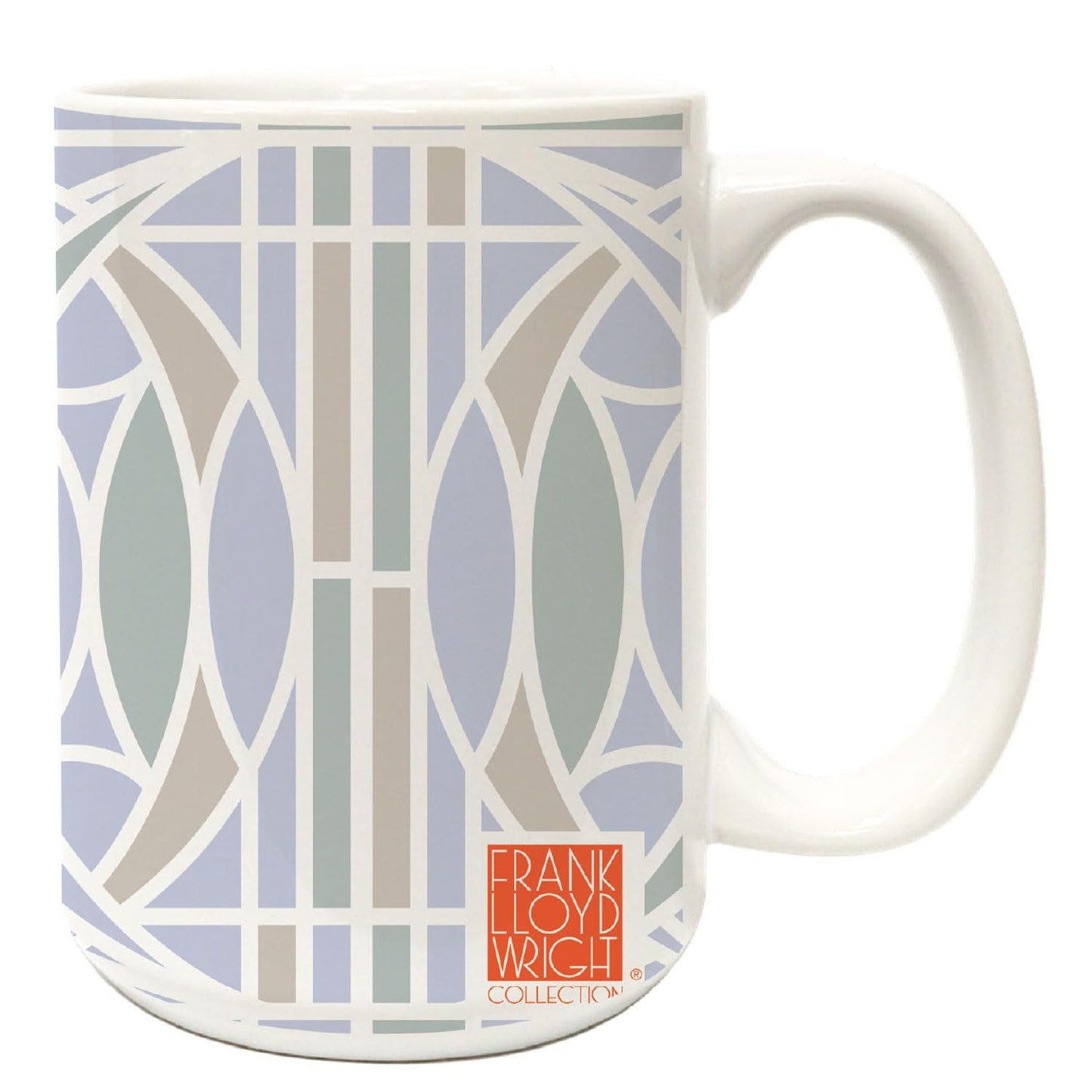 Highland Home Blossom Design by Frank Lloyd Wright 15 oz. Ceramic Mug Manufactured in the USA Dishwasher Safe Microwave Safe