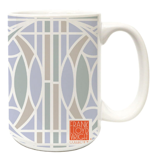 Highland Home Blossom Design by Frank Lloyd Wright 15 oz. Ceramic Mug Manufactured in the USA Dishwasher Safe Microwave Safe