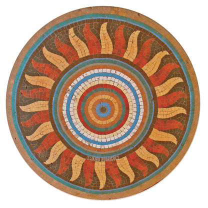 Thirstystone Sunfire Single Round Natural Sandstone Coaster with Protective Cork Backing Manufactured in The USA 4" Diameter